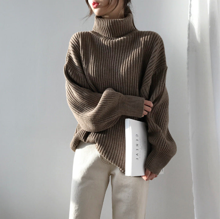 CHLOÉ | Elegant Balloon Sleeve Turtleneck Sweater