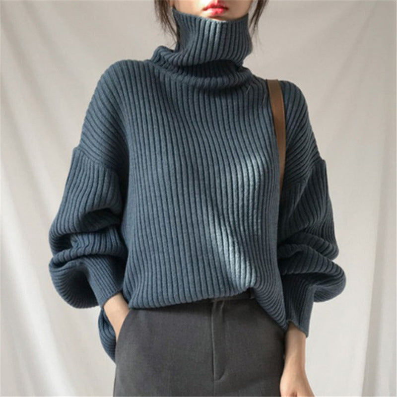 CHLOÉ | Elegant Balloon Sleeve Turtleneck Sweater