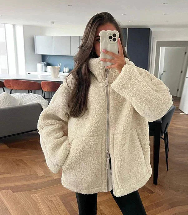 “CAMILLE | Elegant Teddy Fleece Jacket”