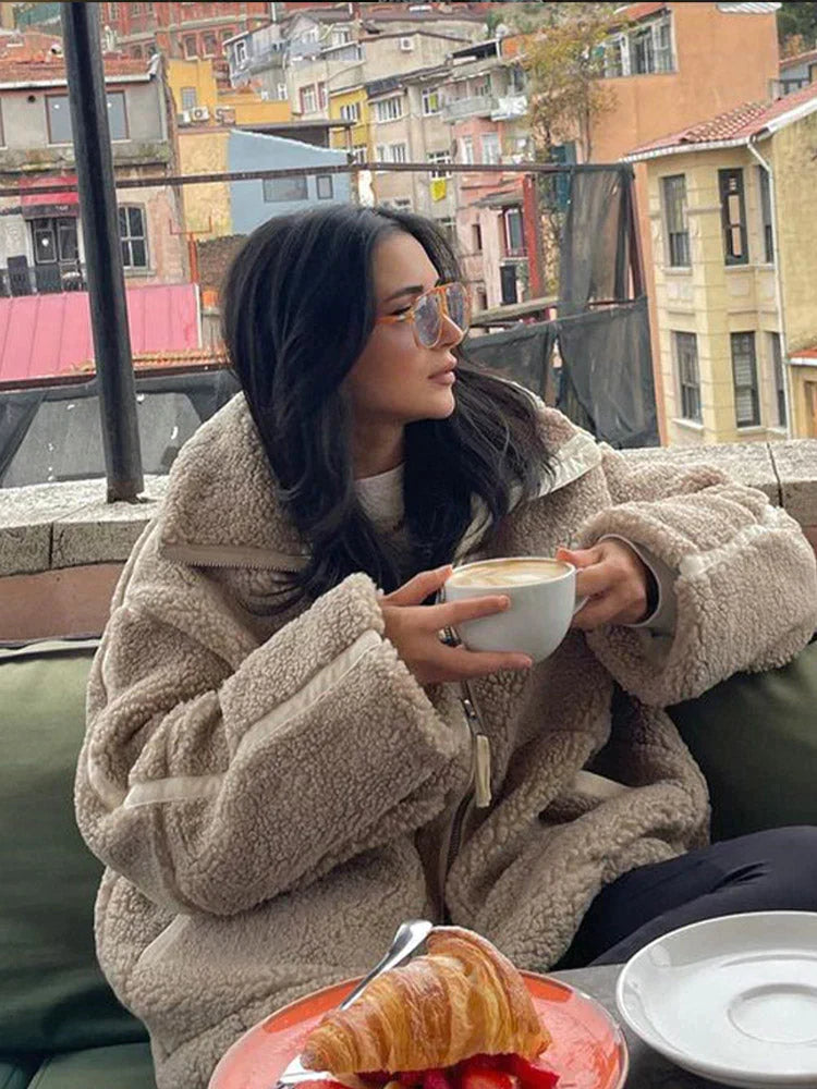 “CAMILLE | Elegant Teddy Fleece Jacket”