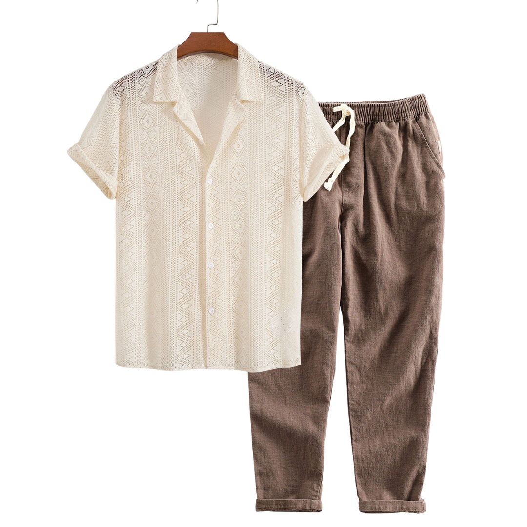 “Chloé™ | Elegant Short Sleeve Set”