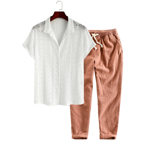 “ISLA™ | Chic Short-Sleeve Ensemble”