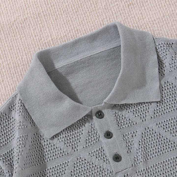 “Chloé™ | Elegant Knit Polo”