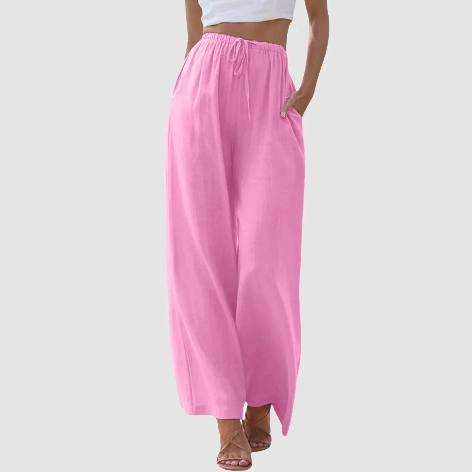 CHLOÉ™ | Elegant High-Waisted Wide-Leg Trousers