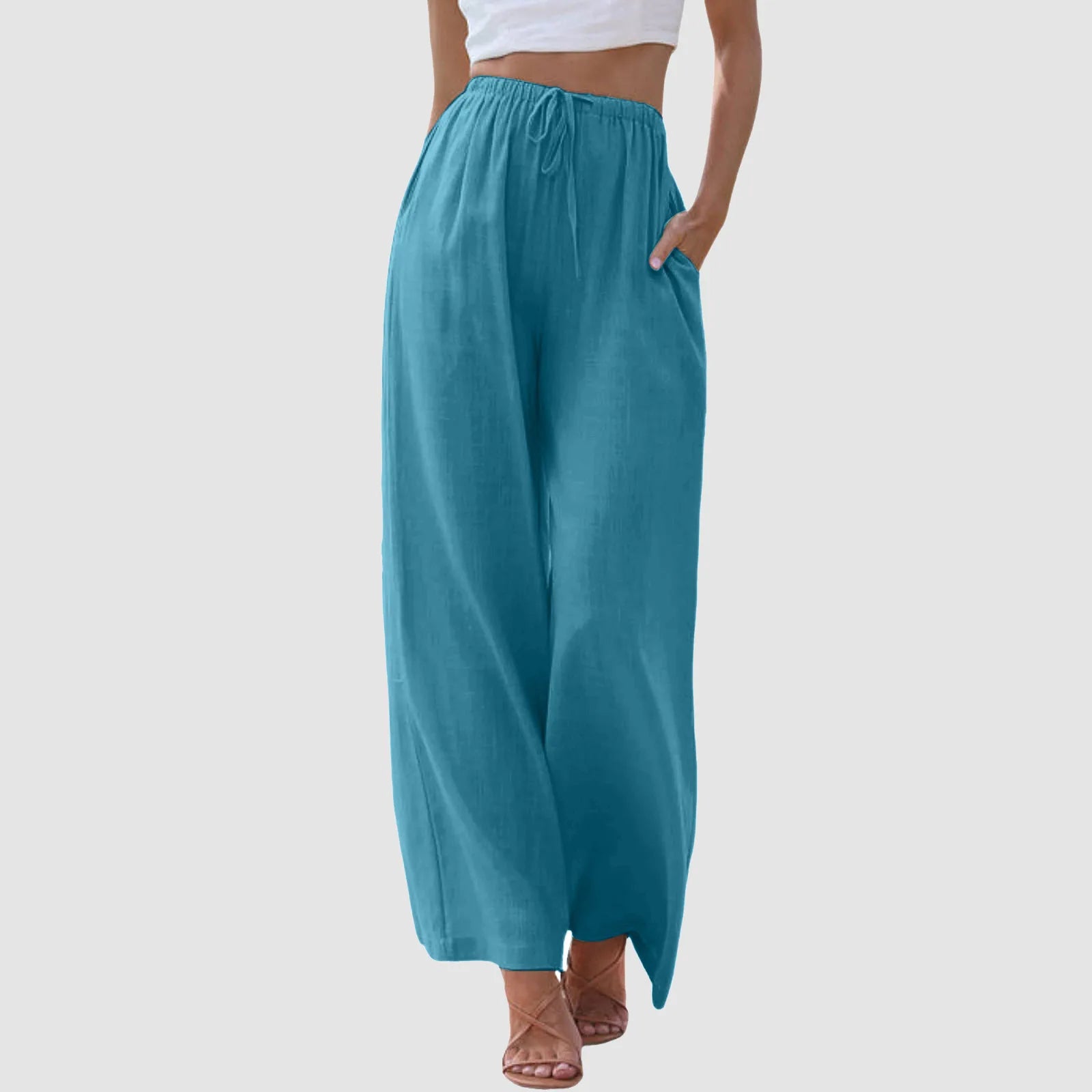 CHLOÉ™ | Elegant High-Waisted Wide-Leg Trousers