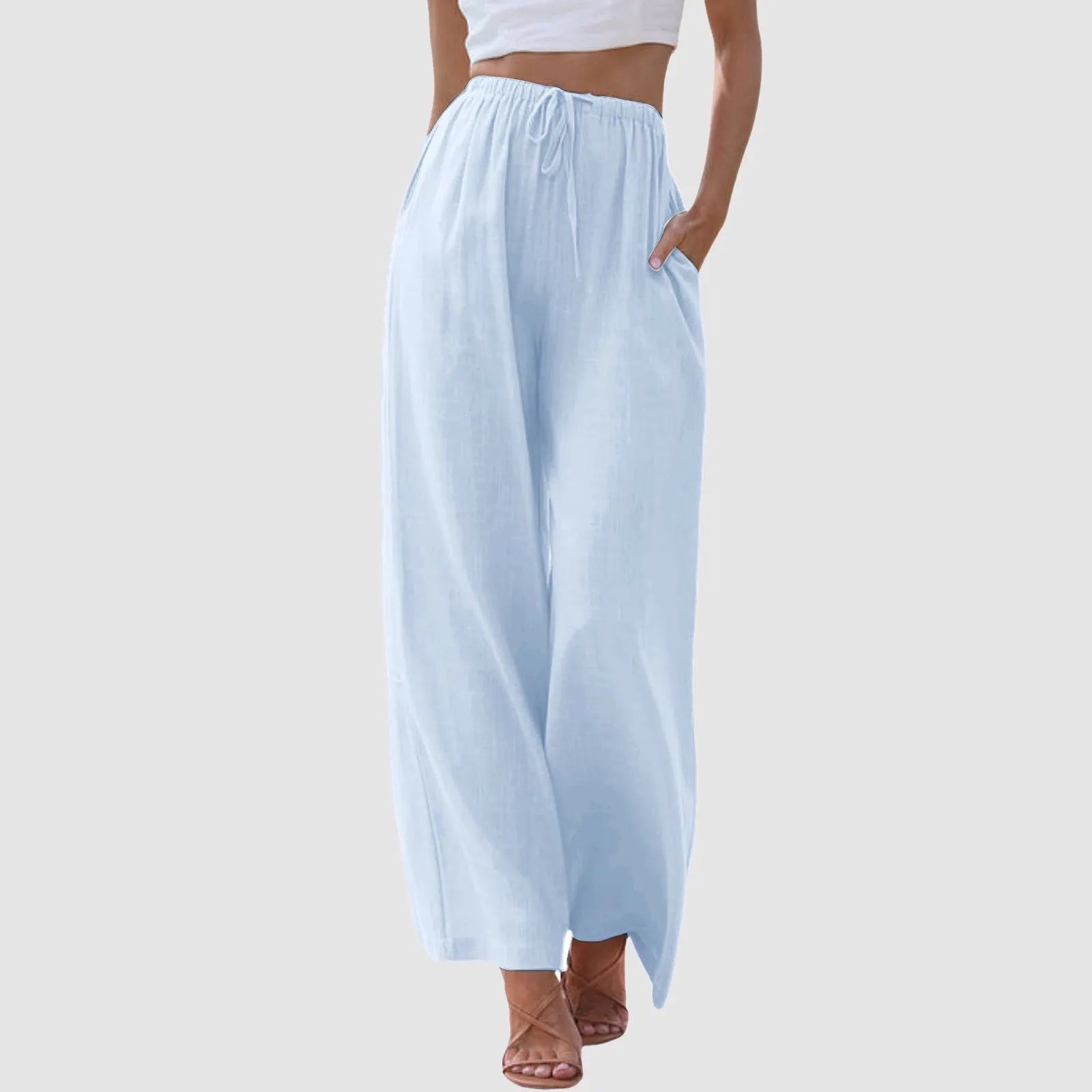 CHLOÉ™ | Elegant High-Waisted Wide-Leg Trousers