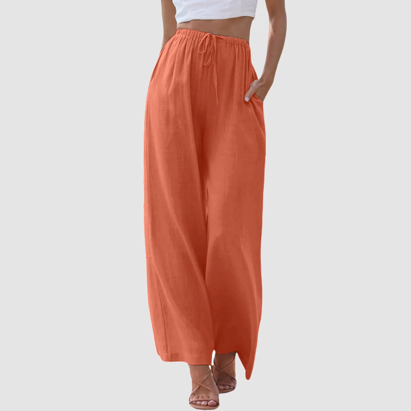 CHLOÉ™ | Elegant High-Waisted Wide-Leg Trousers